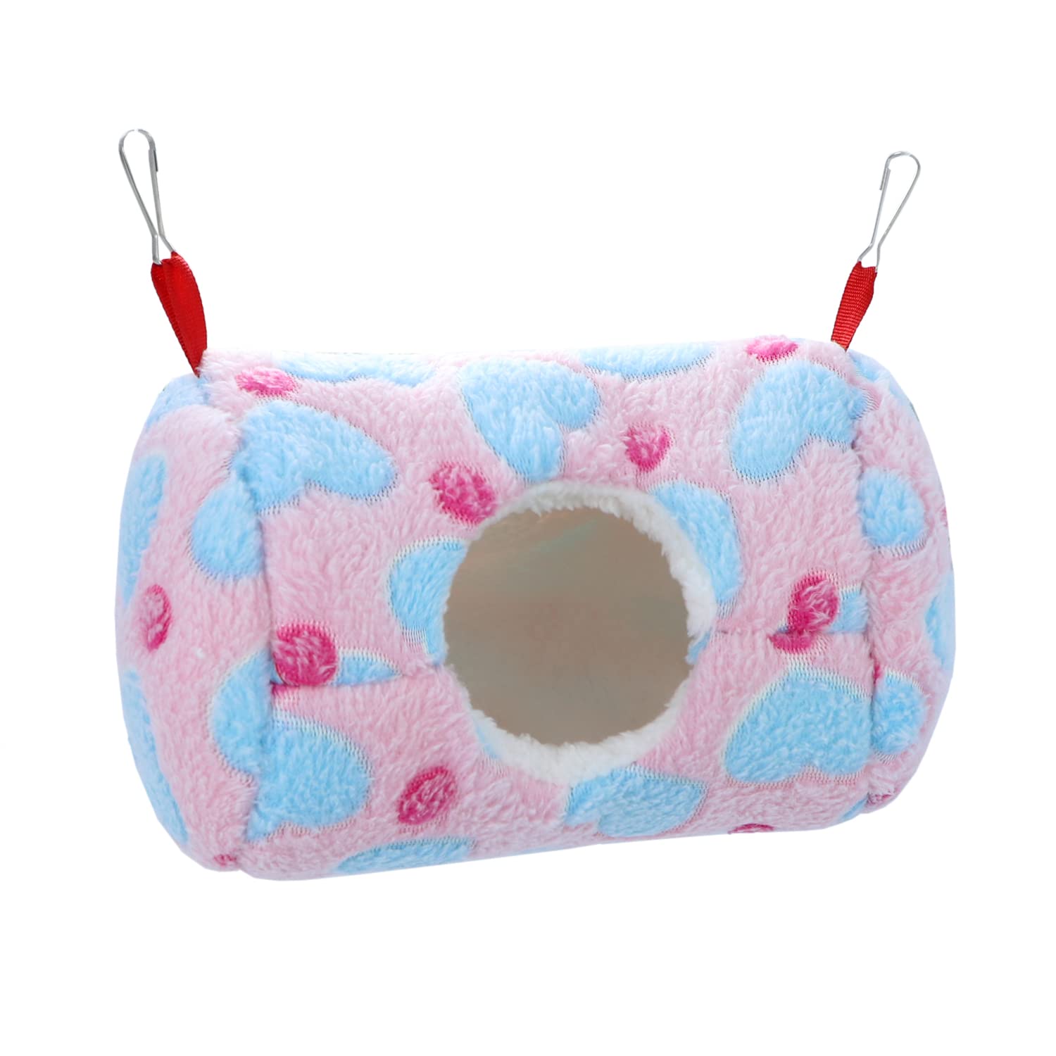 Wontee Hamster Hammock Warm Bed House Small Animal Hideout For Hamsters Gerbil Young Rat Mouse (Pink)