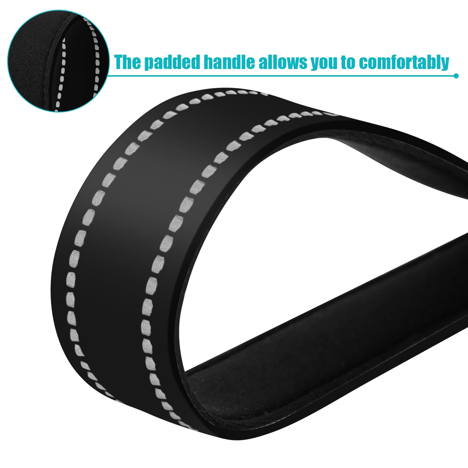 Short Dog Leash With Reflective Nylon Padded Handle - Ideal For Training And Control Of Large And Medium Dogs (Black)