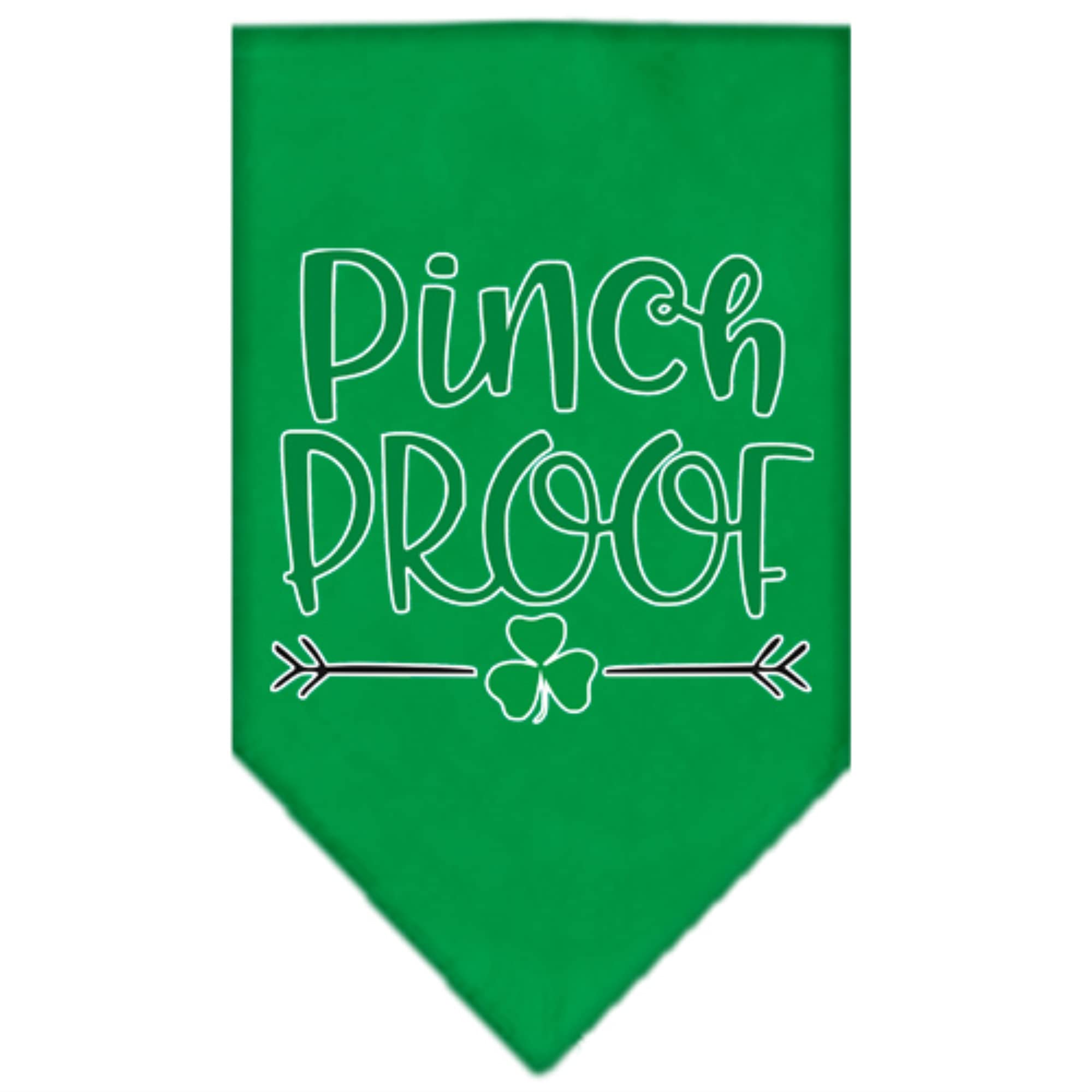 Mirage Pet Products Pinch Proof Screen Print Bandana Emerald Green Large