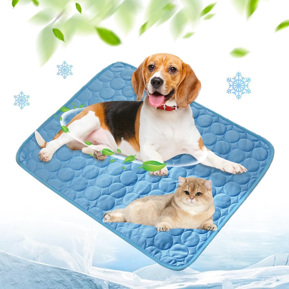 FVELPLT 2025 New Dog Cooling Mat, Pet Cooling Mats, Summer Cool Pads Pet Mat Outdoor for Dogs & Cats, Pet Bed Mats Machine Washa