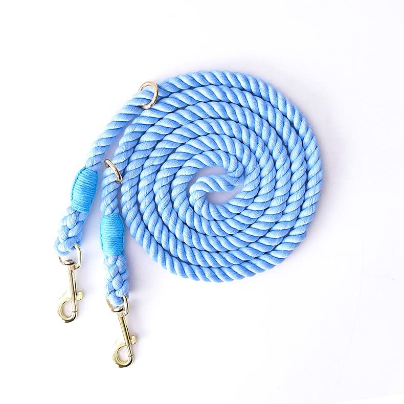 Tesitehi Multifunctional Rope Dog Leash 7.5 Ft With Adjustable Double Swivel Hook Hands Free For Small Medium And Large Dogs Run