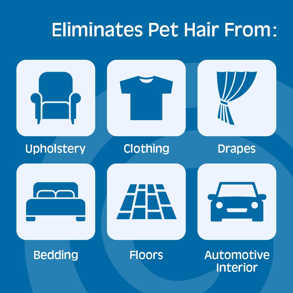 Gonzo Pet Hair Remover - 2 Pack - Lift And Remove Dog, Cat And Other Pet Hair From Furniture, Carpet, Bedding And Clothing