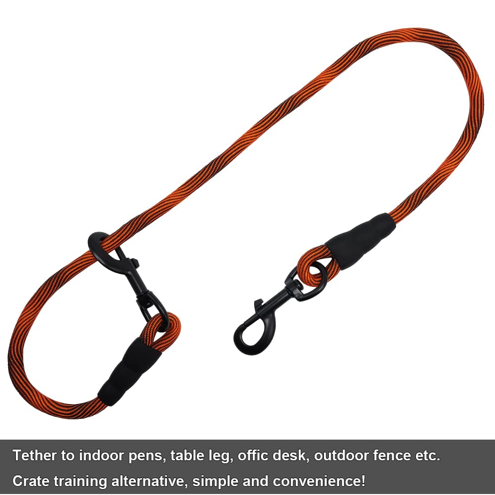 Btinesful 3Ft Dog Tie Down, Nylon Rope Short Dog Tether Indoor Training Safety Vehicle Tether For Large Medium Strong Puppy