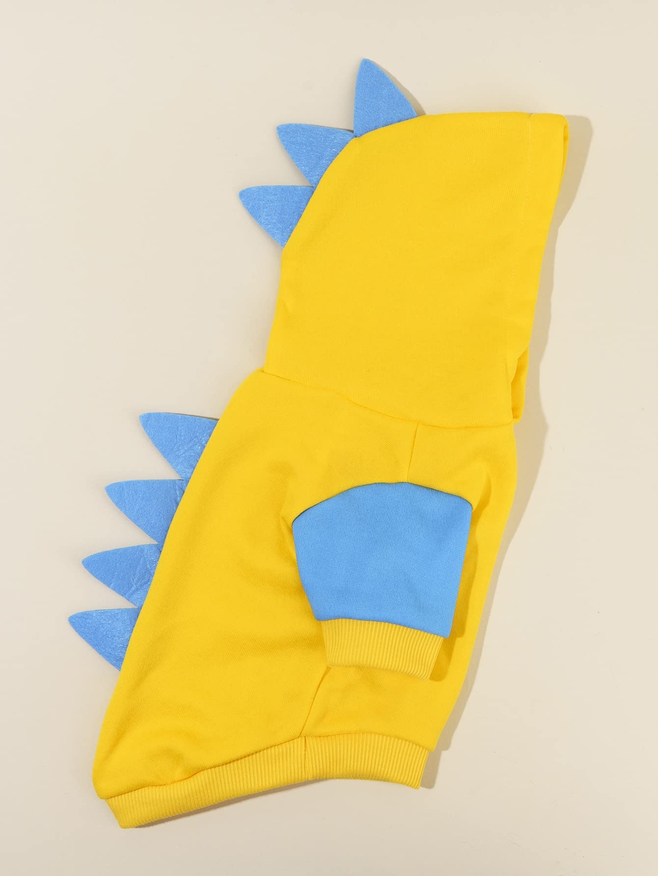 Qwinee Dinosaur Dog Hoodie Dog Warm Jacket Christmas Halloween Dog Costume Dog Clothes For Puppy Kitten Small Medium Dogs Cats Blue And Yellow Xs