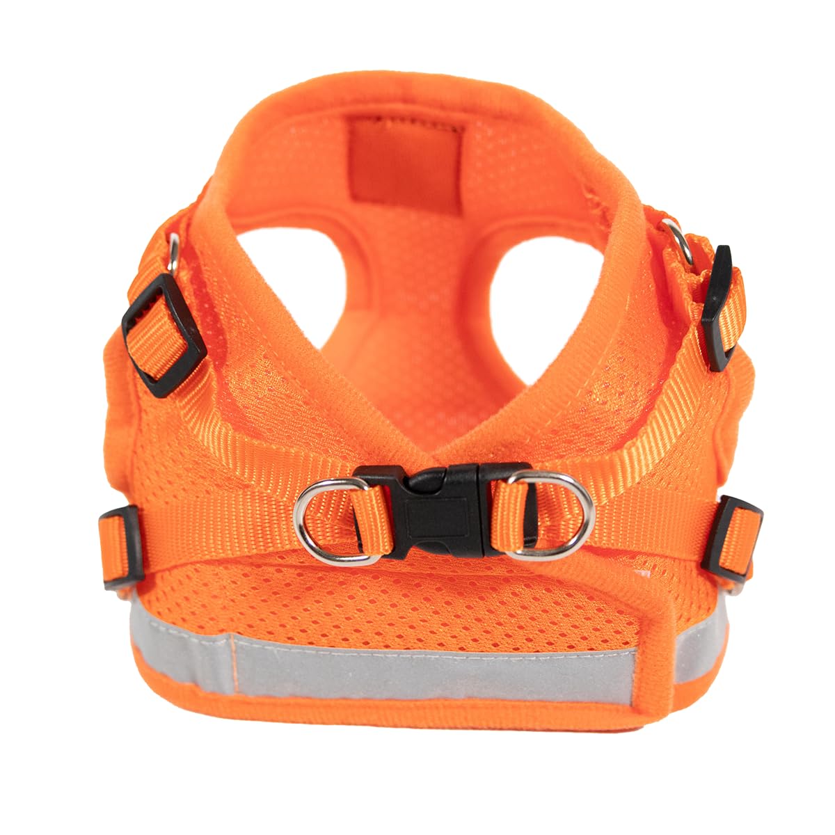 Travel Cat Harness And Leash Set - Adjustable Fit Mesh Cat Harness And Reflective Strap - Comfort Escape Proof Harness For Cats, Kitten For Outdoor Walking, Hiking (Medium, Orange)