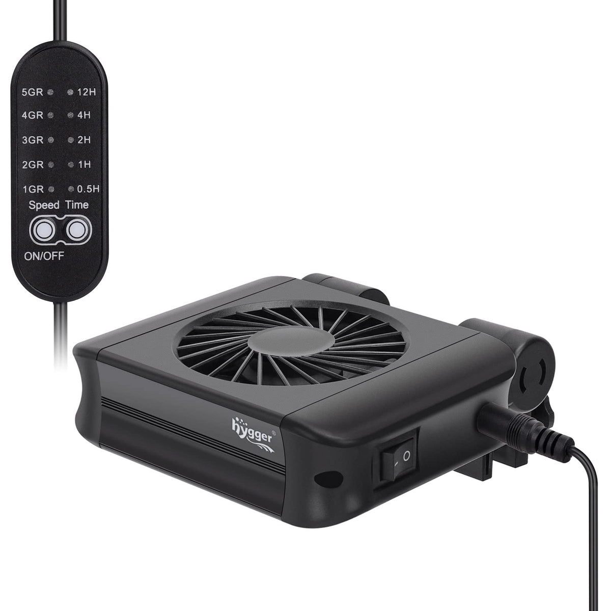 Hygger Aquarium Chillers Fan, Quiet Fish Tank Cooling Fan Equipment With Adjustable Timer Speed Controller, Suitable For Freshwa