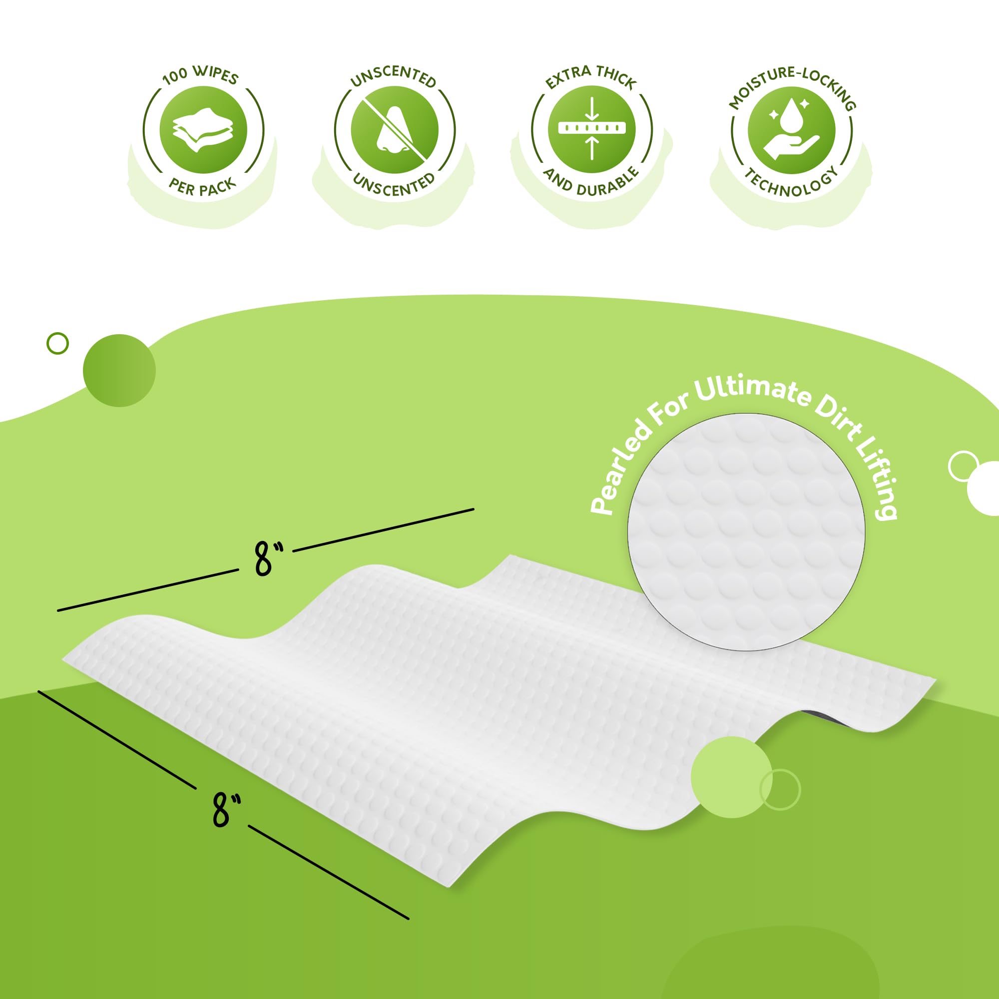 Lick-Safe Pet Wipes For Dogs & Cats - Vet-Approved & Hypoallergenic - Cleans Mud, Odors & Dander - Feline & Dog Wipes For Paws,