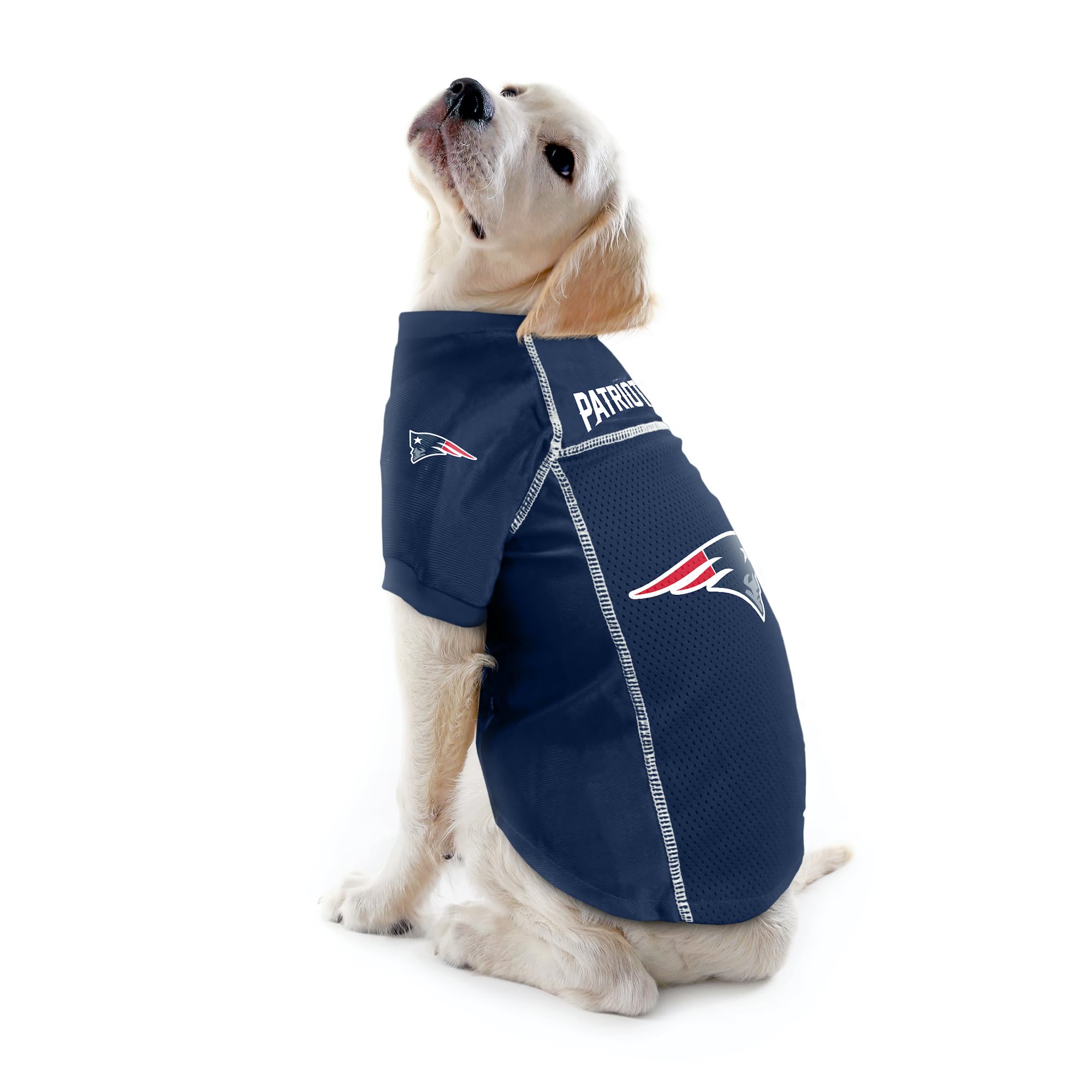 Littlearth Unisex-Adult Nfl New England Patriots Basic Pet Jersey, Team Color, X-Small