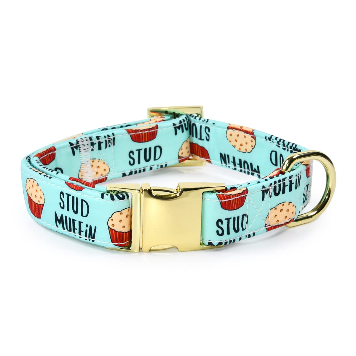 JIUJIA Stud Muffin Dog Bow Tie Collar - Adjustable Cotton Accessory for Small to Large Dogs (L 15-24")