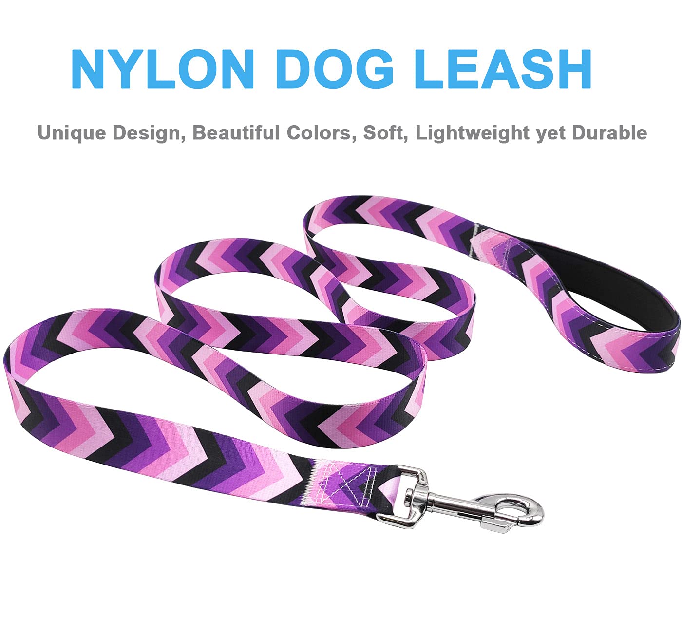 Maypaw 6Ft Nylon Dog Leash Printing Floral Pattern Colorful Pet Leash For Puppy Small Medium Large Dogs