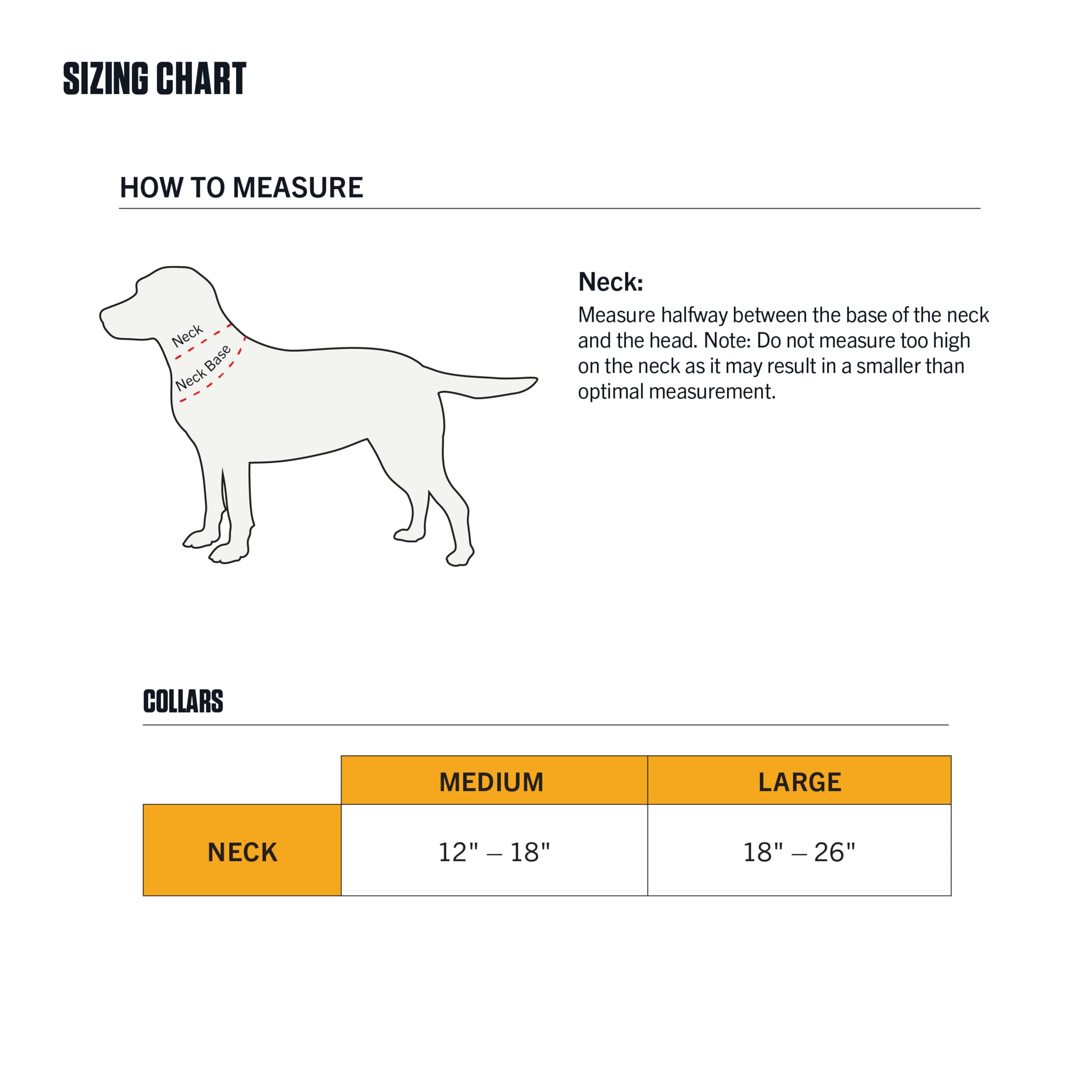 Carhartt Dog Collar - Fully Adjustable, Durable Nylon, Hunter Orange, Large, Reflective Wordmark