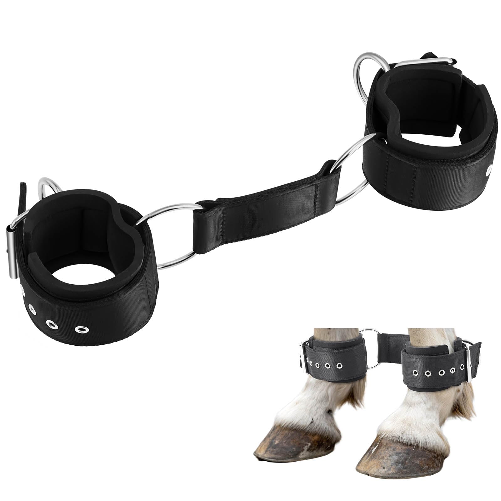 Yeyeplum Neoprene 2-Leg Horse Hobbles Soft Lightweight Adjustable Hobbles for Horses, Hobby Horse Accessories Livestock Secure C