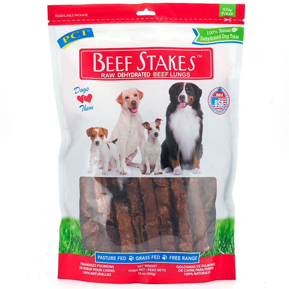 Pci Pet Center, Inc. - Beef Stakes 100% Natural Dog Treat 1Lb. Bag