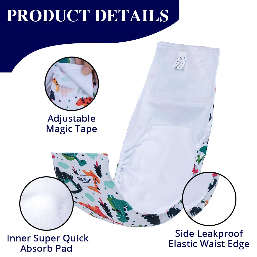 Micooyo Belly Bands For Male Dogs, 3 Pack Reusable Dog Diapers Male For Puppy Doggie, Washable Male Dog Wraps Xsmall (S, Car)