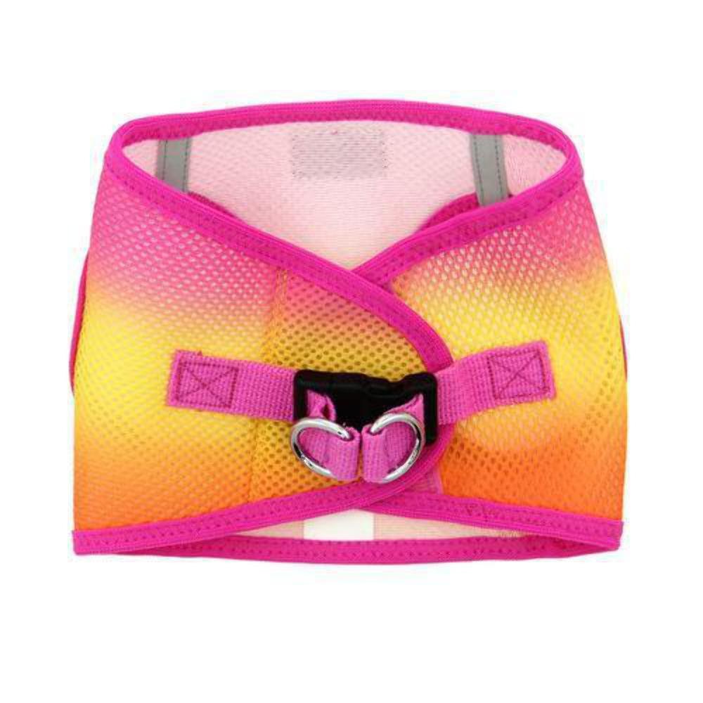 Doggie Design Dog Harness - No Choke Dog Harness, Dog Vest, Mesh Polyester, Pet Harness, Simple Step in and Go Design, Harness for Dog - Raspberry Pink and Orange - XXS