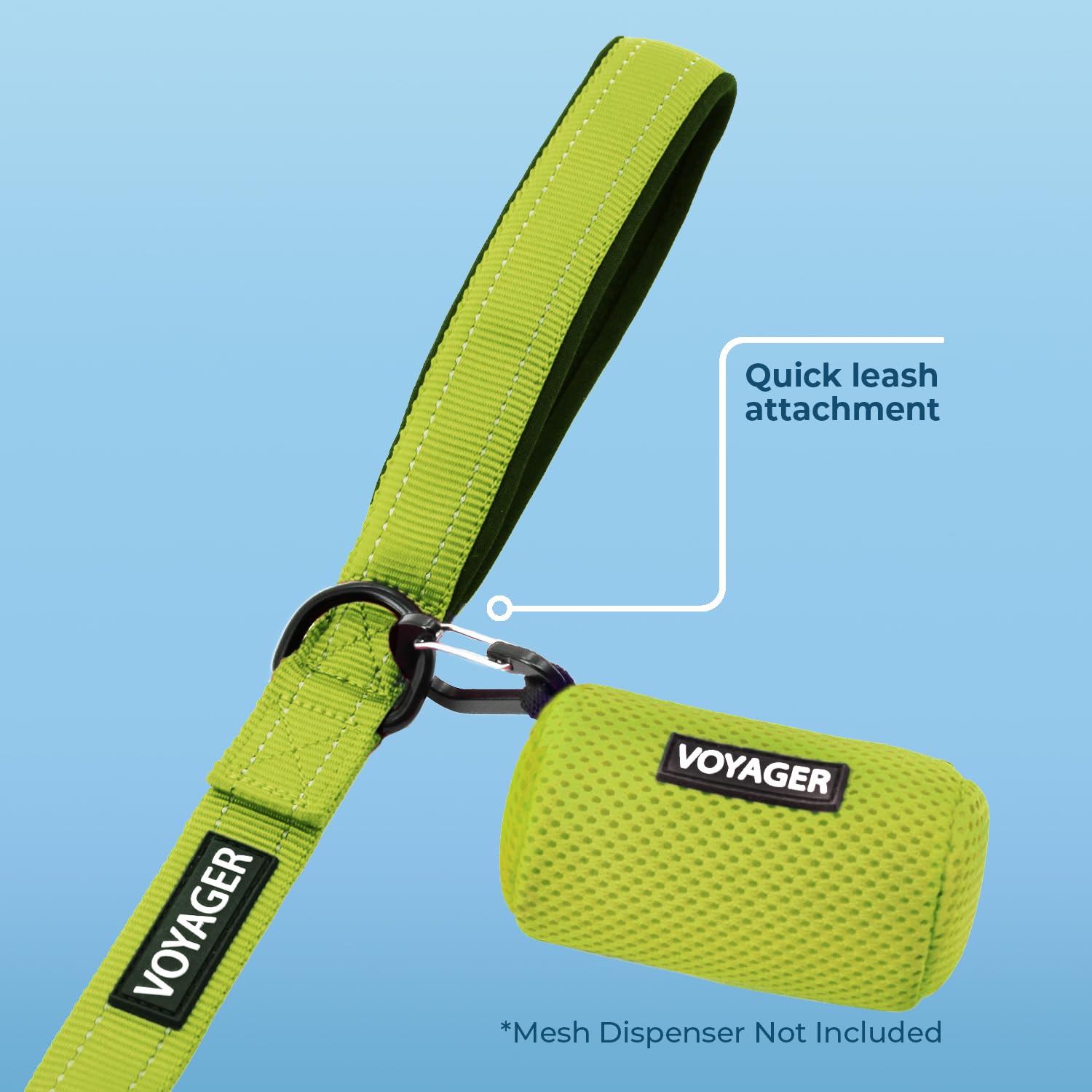 Voyager Reflective Dog Leash With Neoprene Handle, 5Ft Long, Supports Small, Medium, And Large Breed Puppies, Cute And Heavy Dut