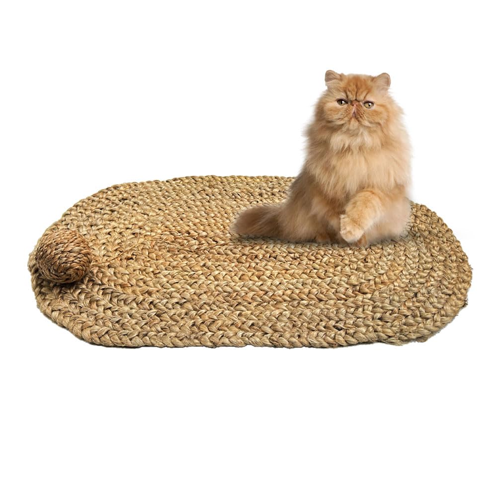 Mats Avenue Extra Soft Kitten And Persian Cat Scratch Pad, Claw Pad Sleeping Mat Hand Crafted In Soft Handspun Jute With Catnip 
