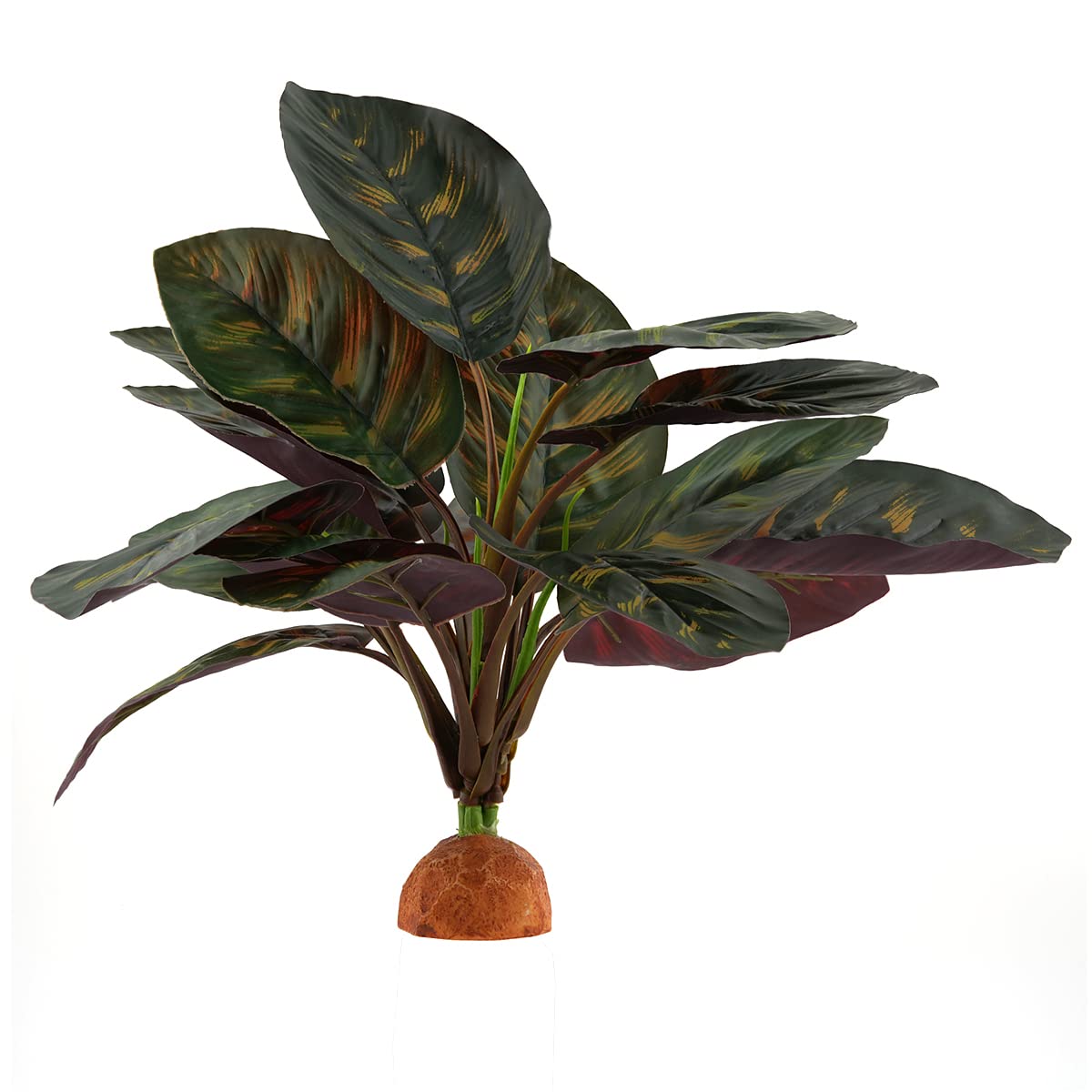 WOLEDOE Reptile Terrarium Decor Plants, Bearded Dragon Tank Accessories fit Crested Gecko Leopard Lizard Chameleon Ball Python S