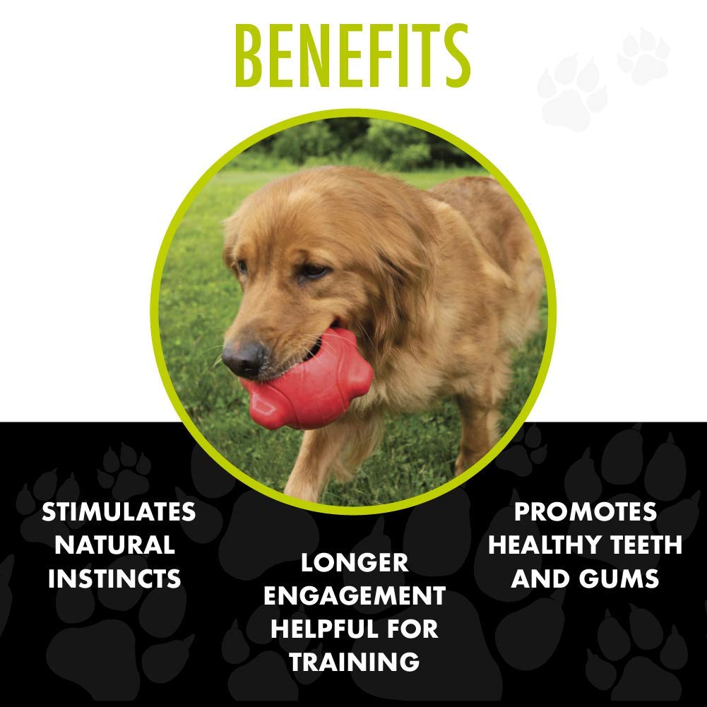 Hero ChewTime Natural Rubber Tug & Toss, Red Dog Toy