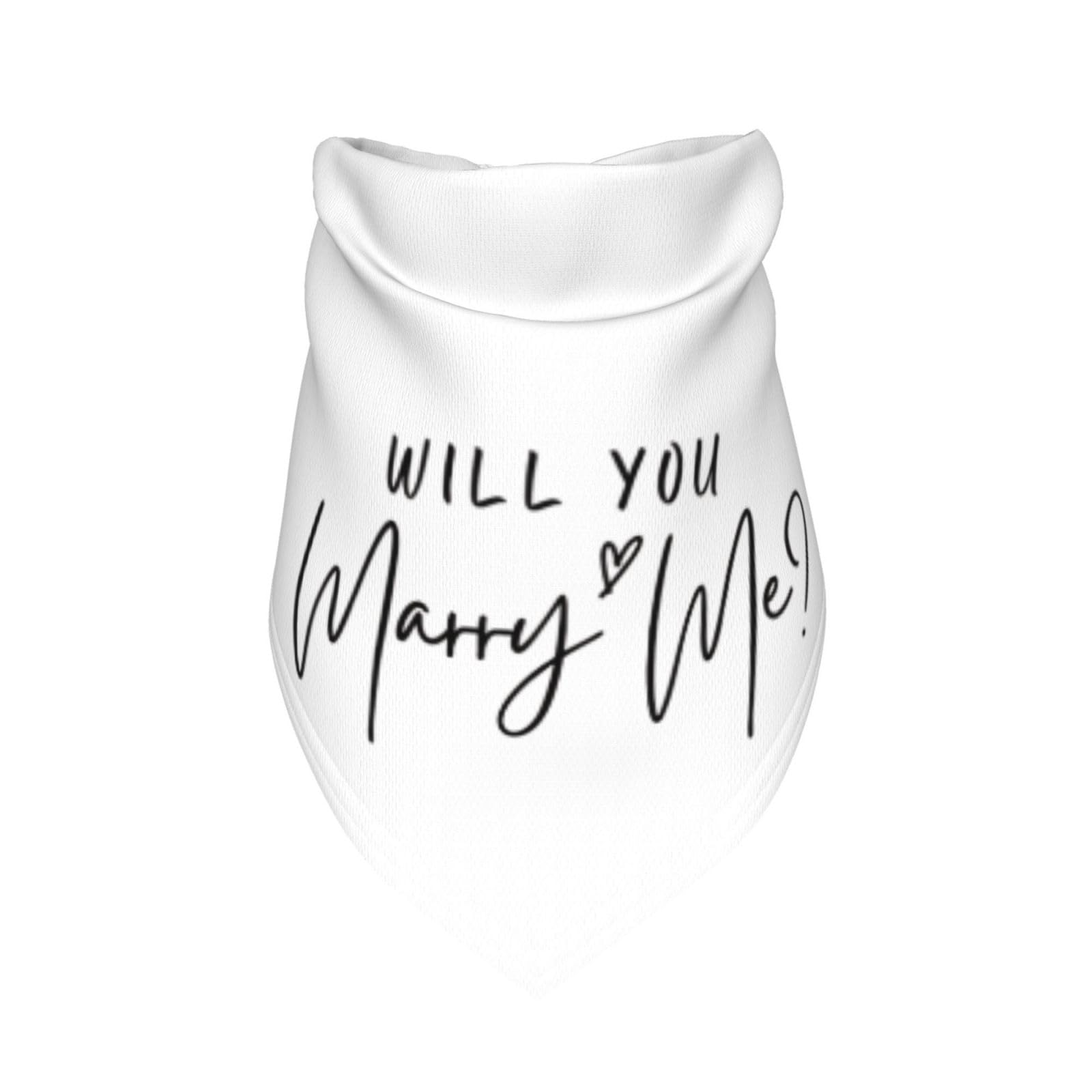Vercosee Will You Marry Me? Wedding Engagement,Announcement,Marriage Proposal Dog Bandana, Pet Accessories For Dog Lovers,Wedding Photo Props Accessories (White)