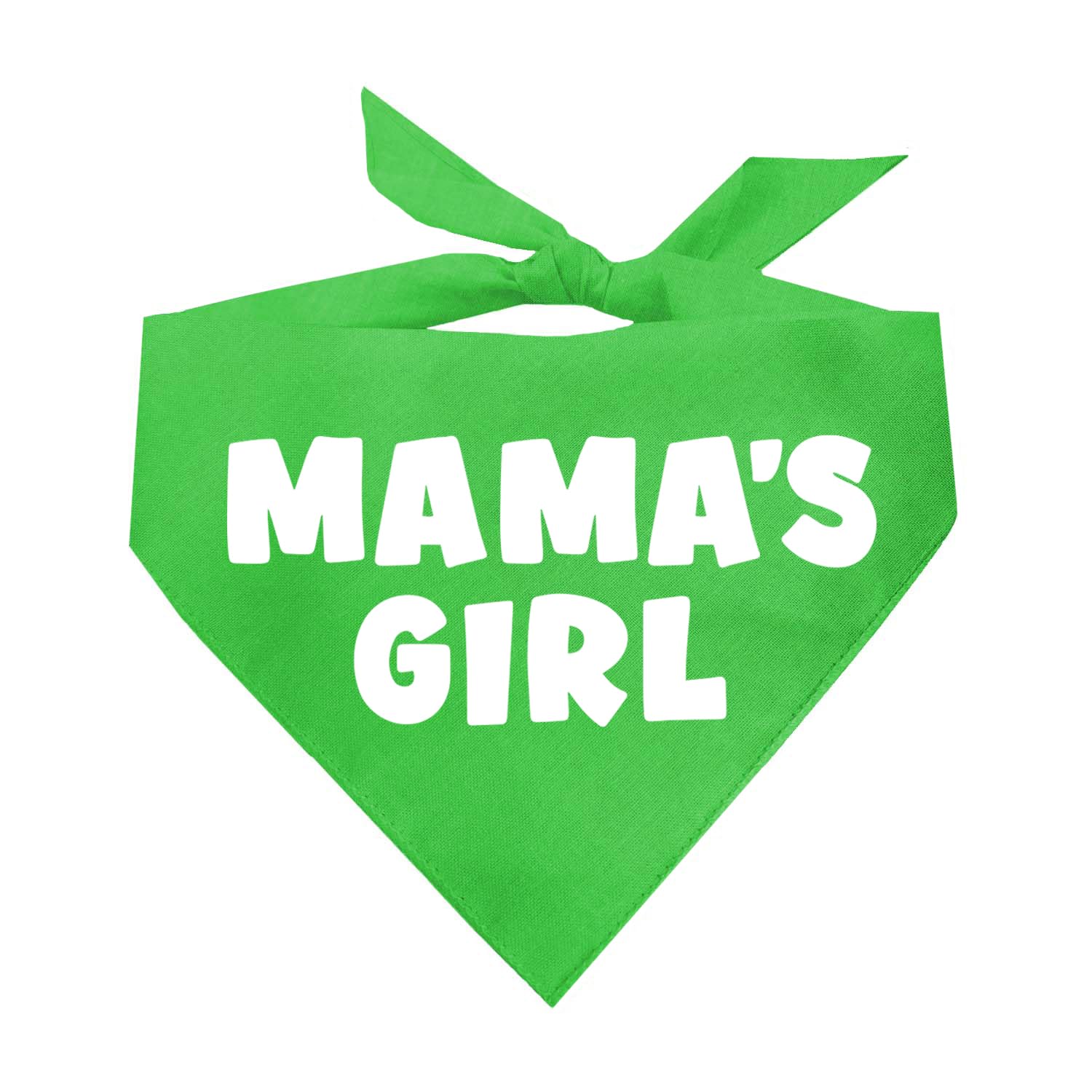 Mama'S Girl Dog Bandana | 100% Cotton For Mom | Valentine'S Day | Prop Photoshoot | Lime Green, X-Small (949)