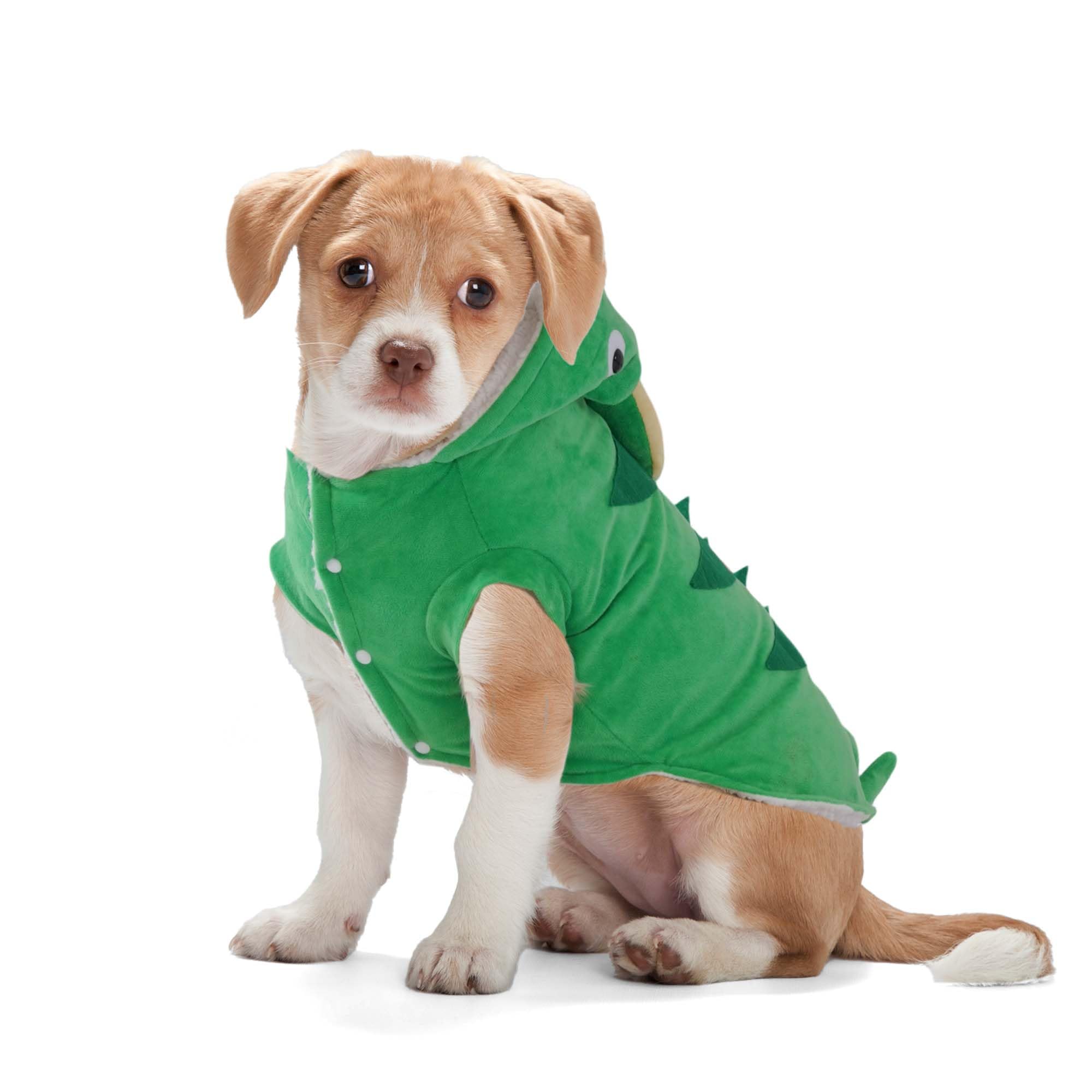 Muyaopet Chameleon Dog Costume For Halloween,Winter Fleece Pet Cat Coat Jacket For Small Medium Large Dog,Pet Funny Clothes Hood