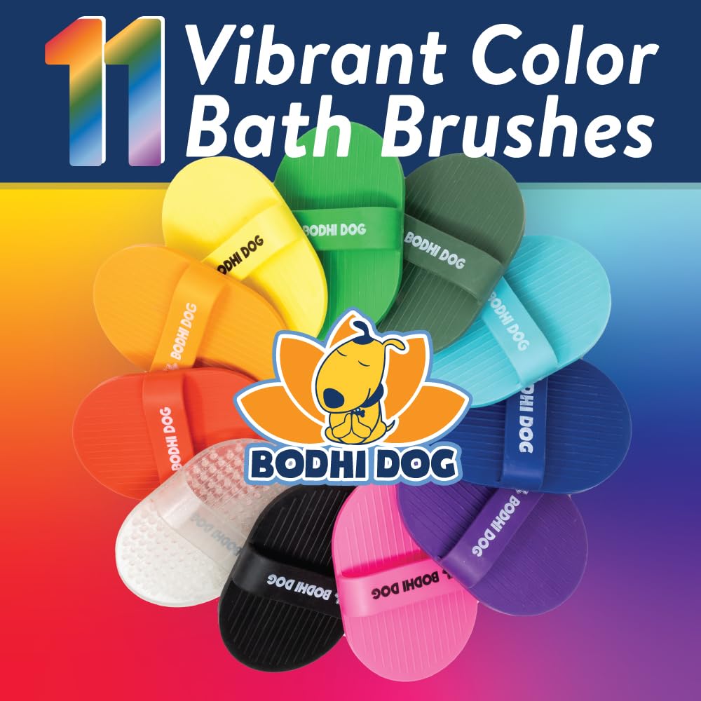 Bodhi Dog Grooming Brush | Pet Shower Supplies For Cats & Dogs | Long & Short Hair Scrubber | Professional Quality Wash Brush (D