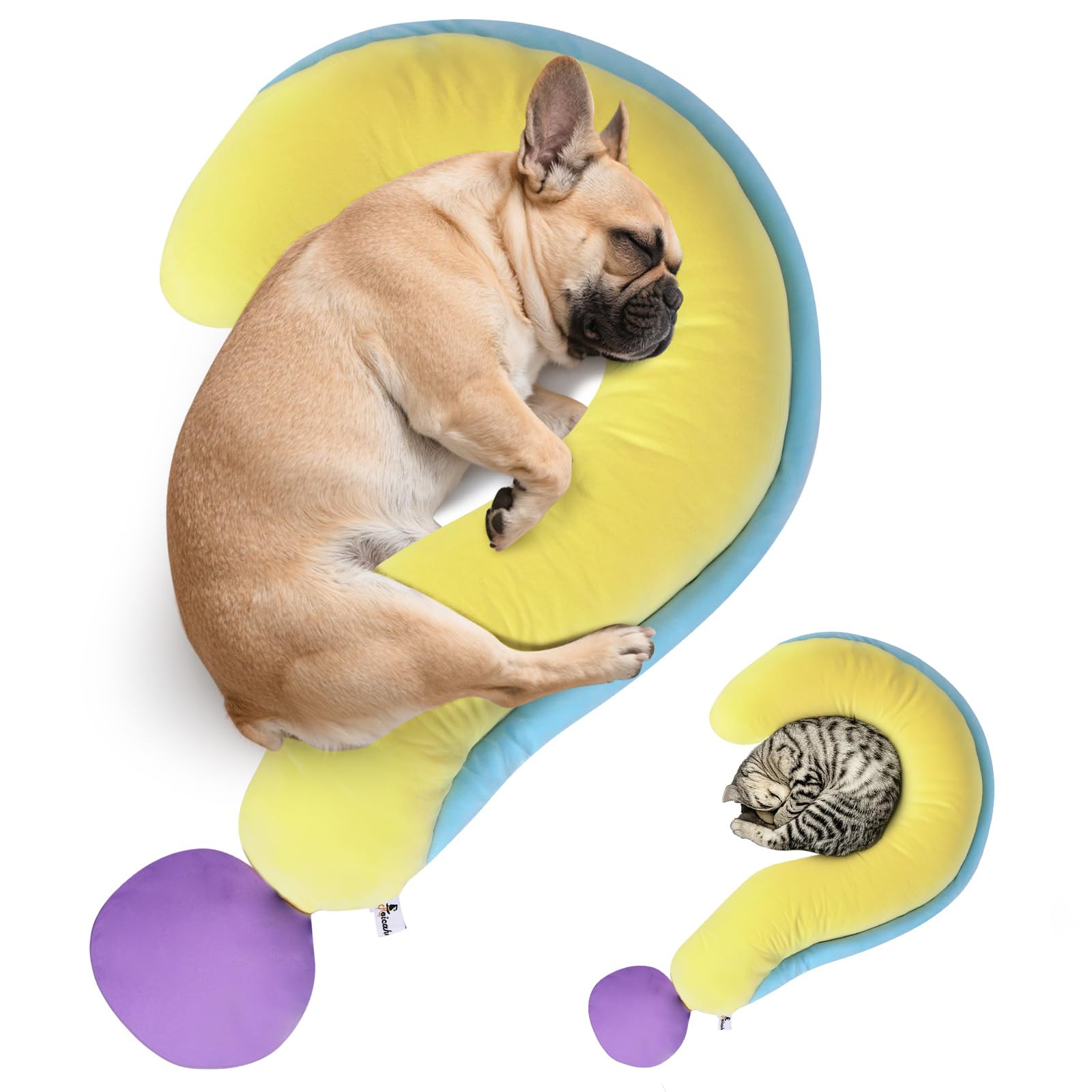 Dog Calming Pillow - Soft Plush Cat Body Pillows for Small/Medium/Large Dogs, Cozy Cotton-Filled Dog Neck Pillow, Cute Design fo