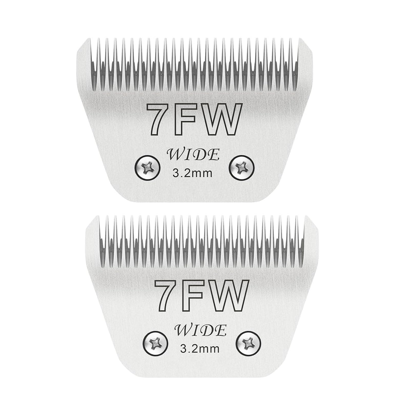 2Pcs 7Fw Wide Blades For Dog Grooming Blades Compatible With Andis,Oster A5,Wahl Km10 Dog Clippers,Size-#7Fw, 1/8-Inch Cut Lengt