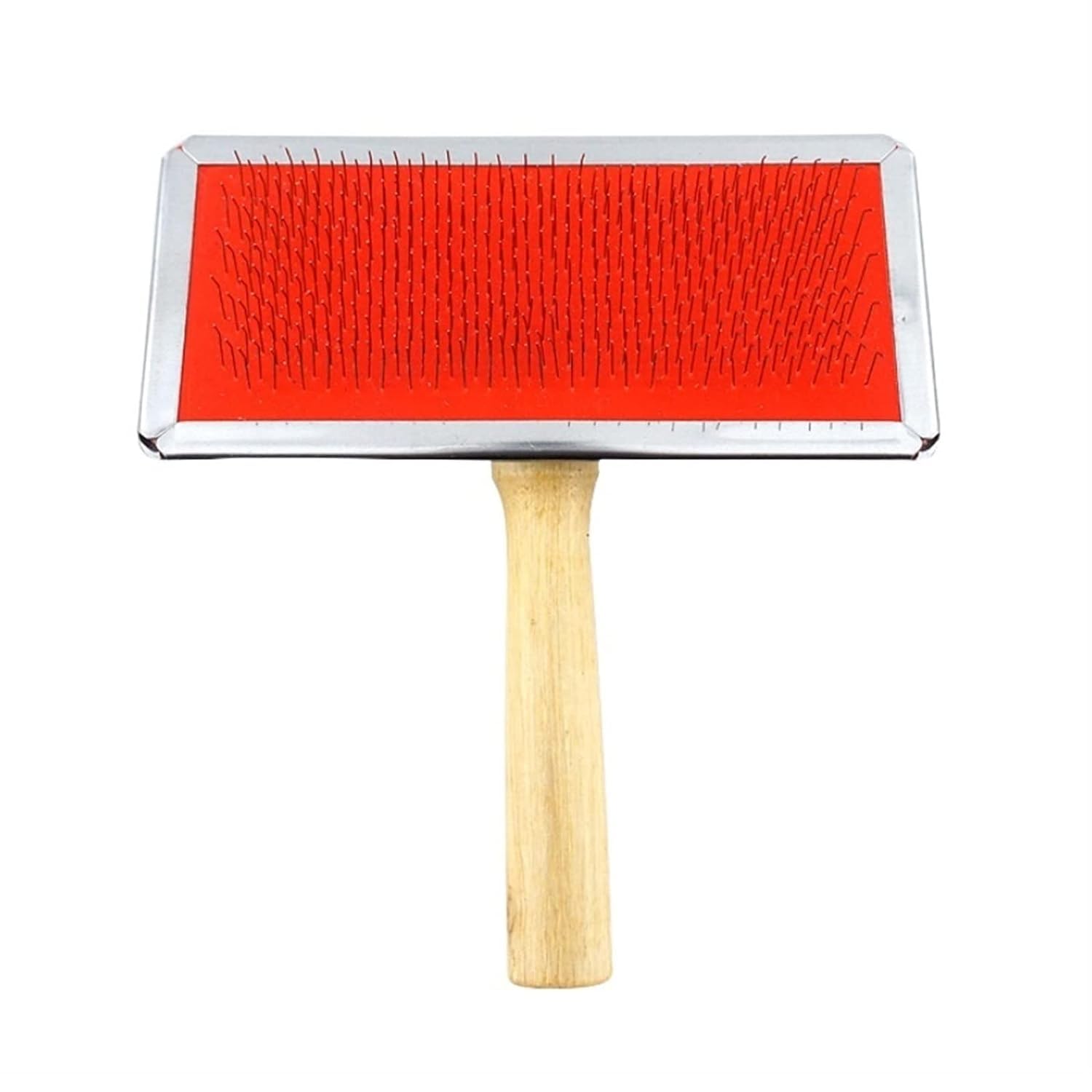 The Dds Store Wooden Handle Tool Cats Pet Cleaning Professional Dog Grooming Deshedding Curved Slicker Brushes Large
