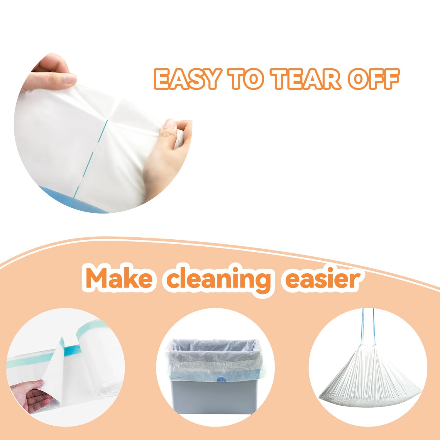 80 Count Litter Box Liners Compatible With Mw-Sc01/Mw-Sc02/Mw-Lr01 Cat Litter Box, Meo Want Litter Bags