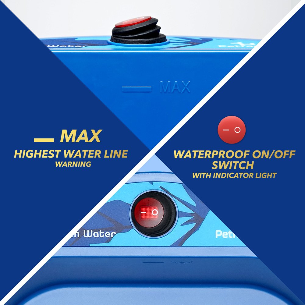 Petfactors Heated Pet Bowl, Outdoor Pet Thermal Water Bowl, Dog Cat Heated Water Bowl With 69 Inch Chew Resistant Cord And Waterproof On/Off Switch