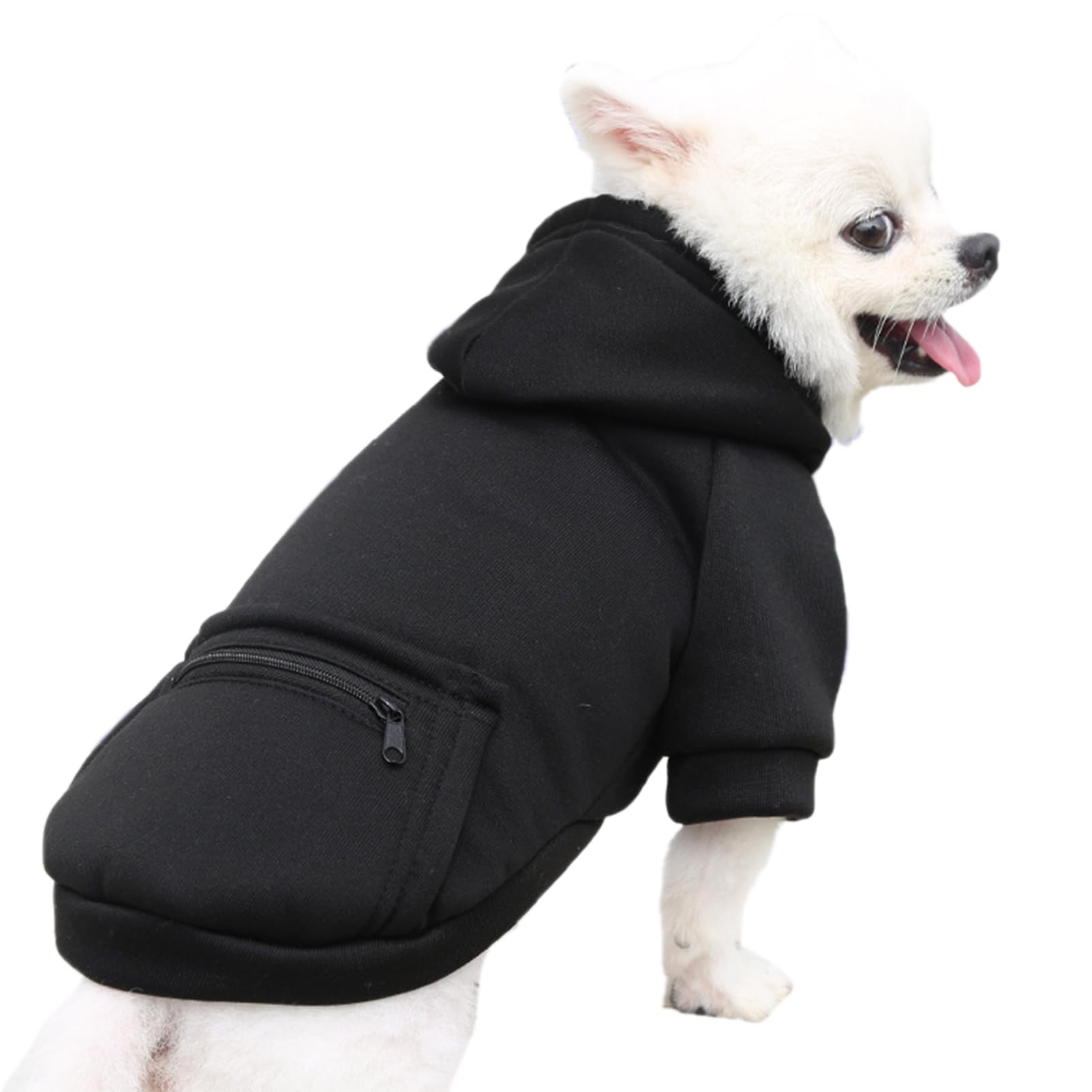Jecikelon Winter Dog Hoodie Sweatshirts with Pockets Warm Clothes for Small Dogs Chihuahua Coat Puppy Custume Clothing (X-Small,