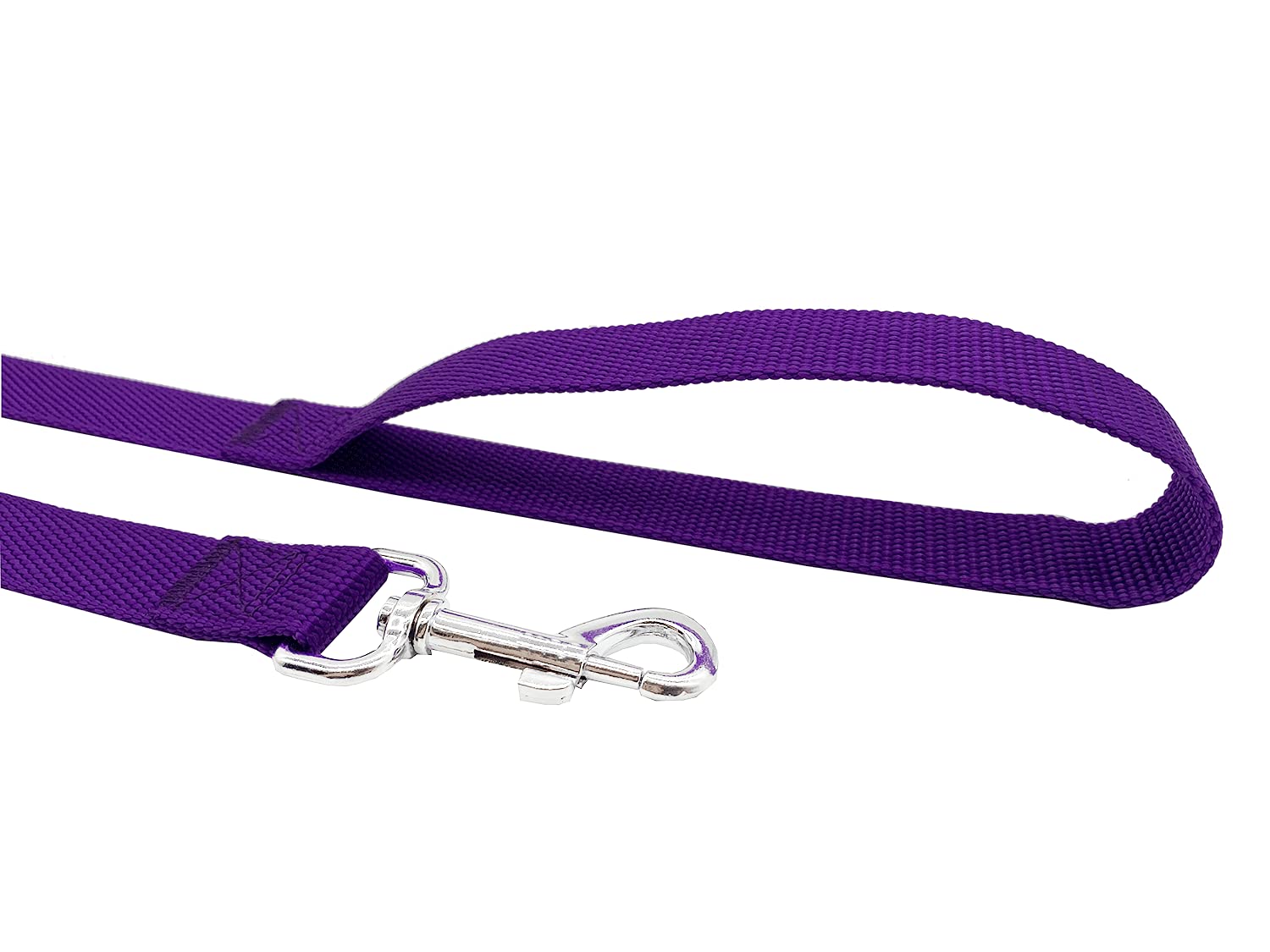 Strong Durable Nylon Dog Training Leash, Traction Rope, 4Ft /5 Foot /6 Feet Long, 5/8 Inch 3/4 Inch 1 Inch Wide, For Small And Medium Dogs (5/8'' X 6 Ft, Purple)