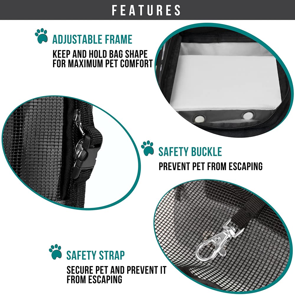 Petami Dog Purse Carrier For Small Dogs, Airline Approved Soft Sided Pet Carrier With Pockets, Ventilated Dog Carrying Bag Puppy