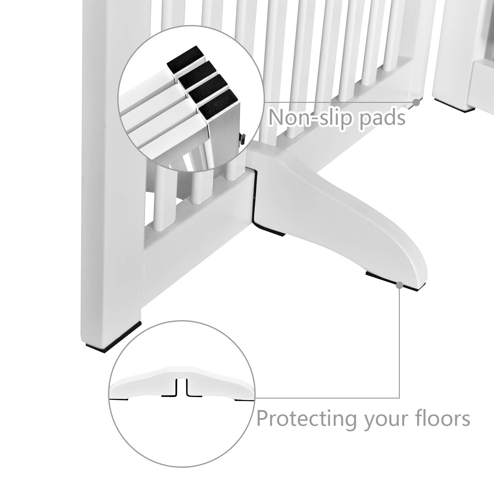 Welland Support Feet For 360 Degree Configurable Gate Collection, White, A Pair