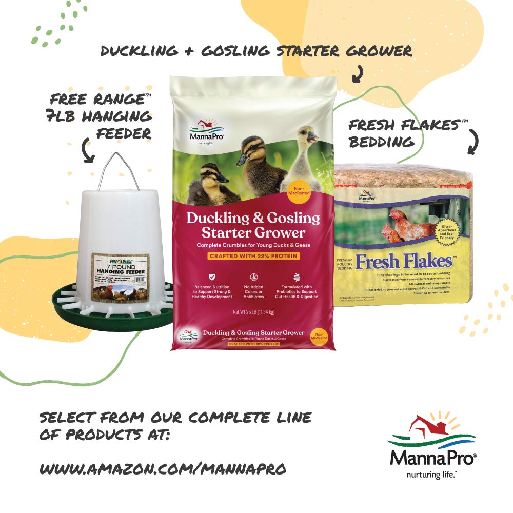 Manna Pro Duck Layer Pellet, High Protein for Increased Egg Production, Formulated with Probiotics to Support Healthy Digestion,