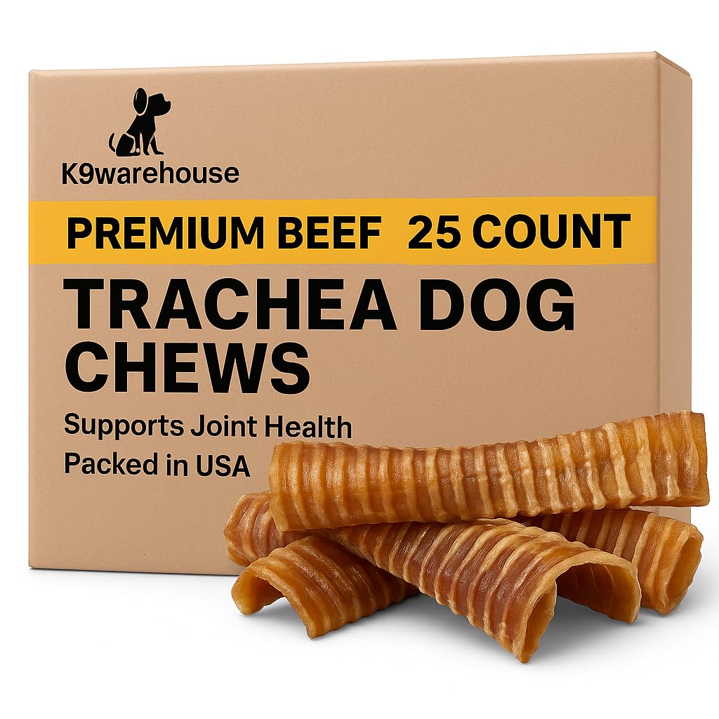 K9warehouse Trachea Dog Chews - Premium Beef Trachea for Dogs Packed in USA - Natural Cow Trachea Dog Treats - Supports Joint He
