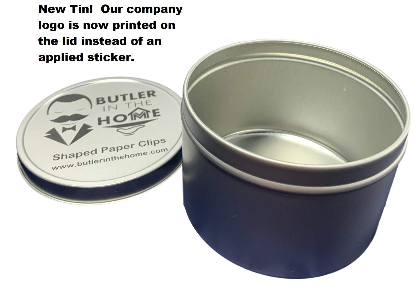 Butler In The Home Dog Dachshund Shaped Paper Clips Great For Paper Clip Collectors Or Dog And Pet Lovers (Black - 100 Count Silver Tin Gift Box)