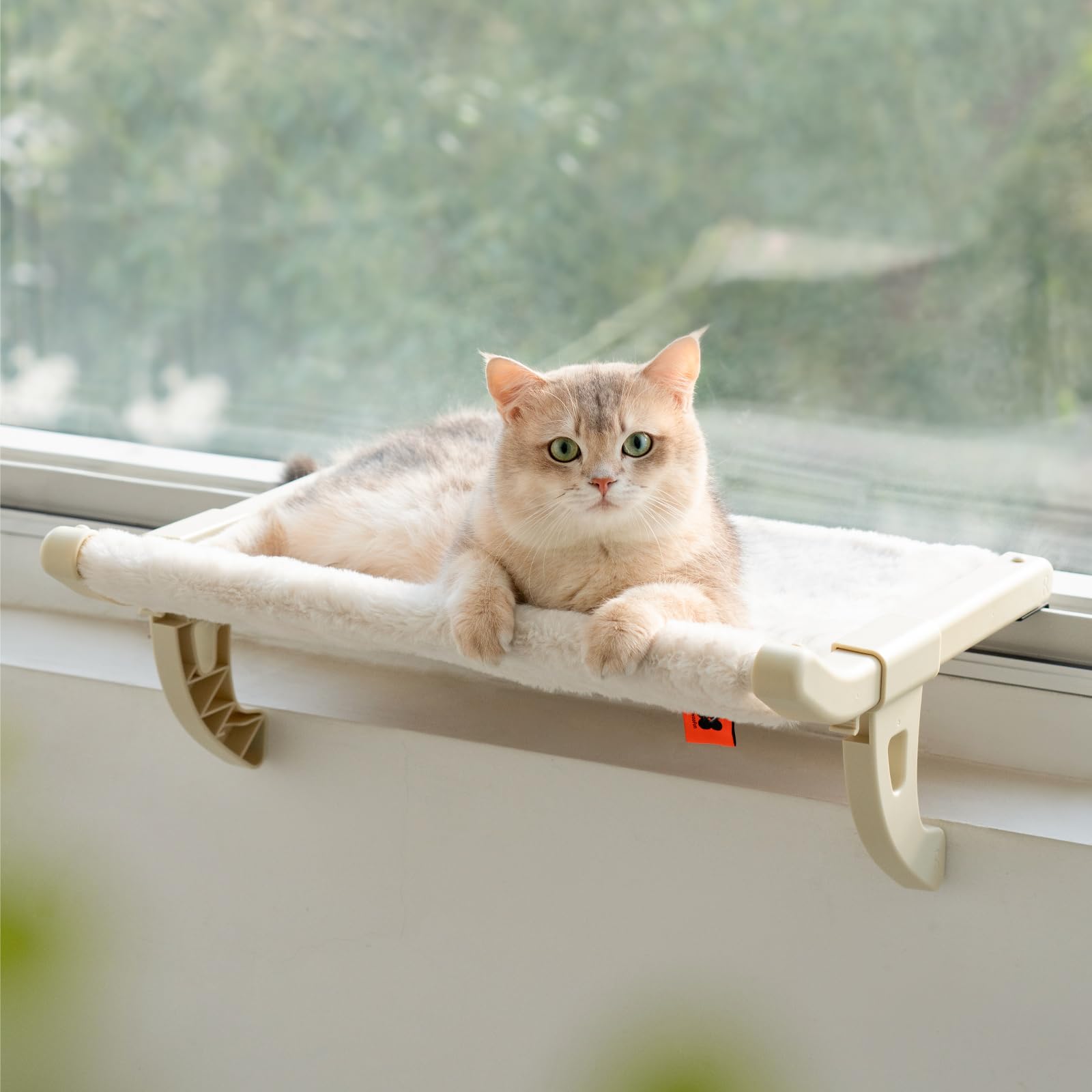 Mewoofun Window Sill Perch For Indoor Cats, One-Step Sliding Clamping Slot Adjustment Cat Hammock With Removable Covers, Bed For