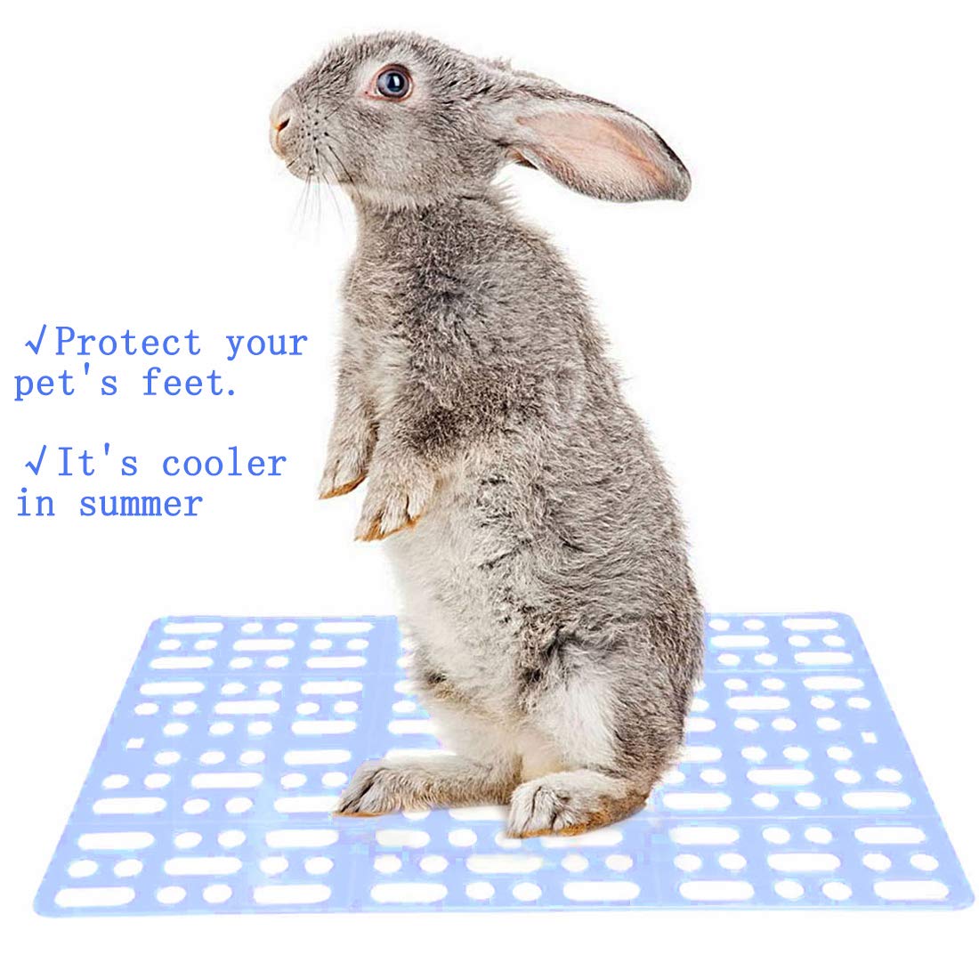 Hamiledyi 4 Pcs Rabbit Cage Mats Small Animal Plastic Feet Pads Floor Mat For Pet Cats Dogs Bunny Hamster Rat Chinchilla Guinea Pig