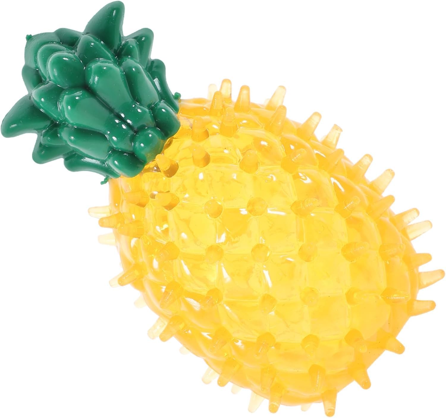 Premiumav Dog Chew Toy  Rubber AntiBite Squeaky Pineapple Teething Toy For Puppies And Small To Medium Dogs, Durable Teeth Cle