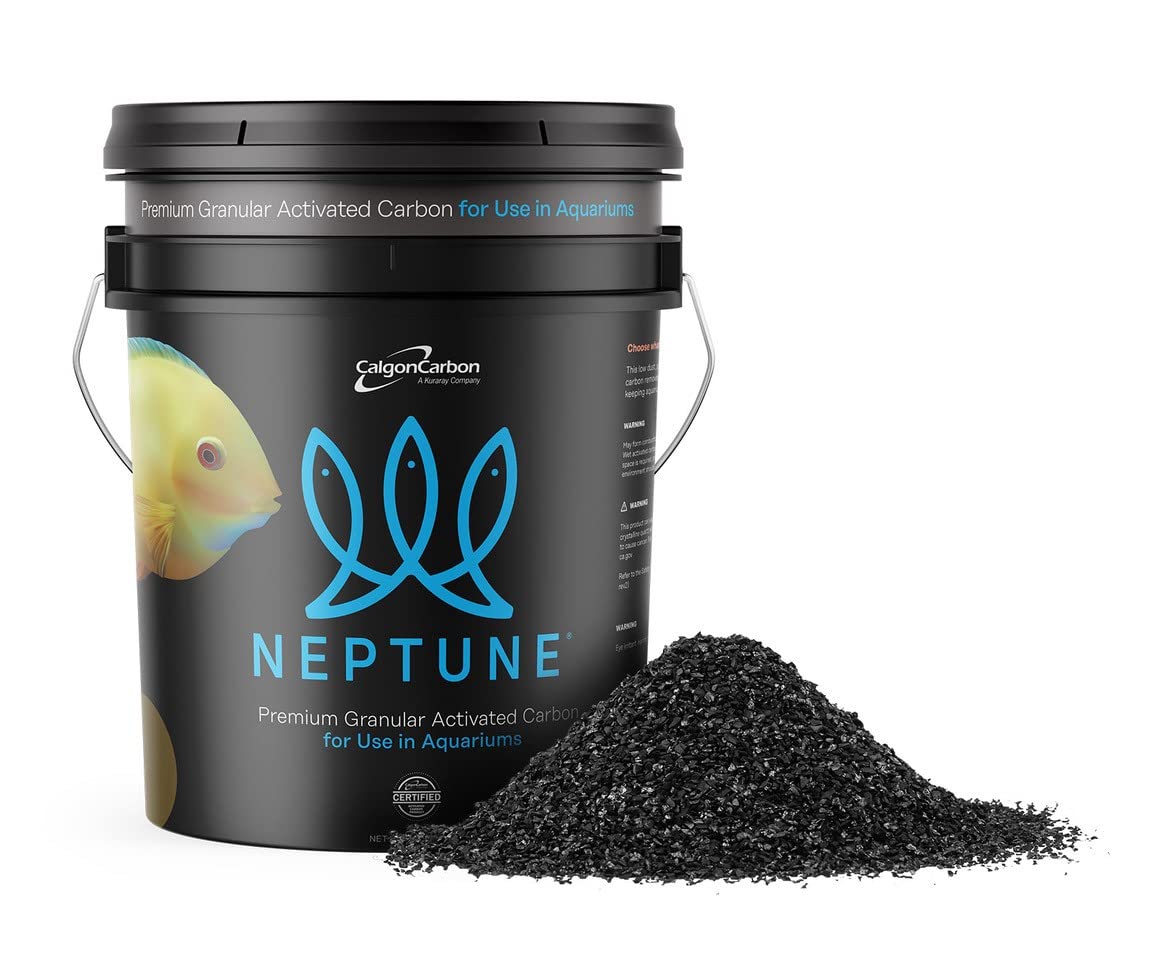 CalgonCarbon Neptune Premium Activated Carbon for Aquariums 25 Pounds - Made in The USA - Certified Calgon Carbon Product