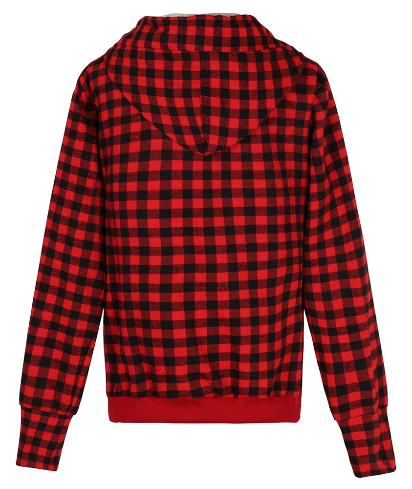 Jomago Womens Pet Carrier Thin Hoodies Kitten Puppy Pouch Shirts Animal Holder Hood Long Sleeve Sweatshirt Plaid Red
