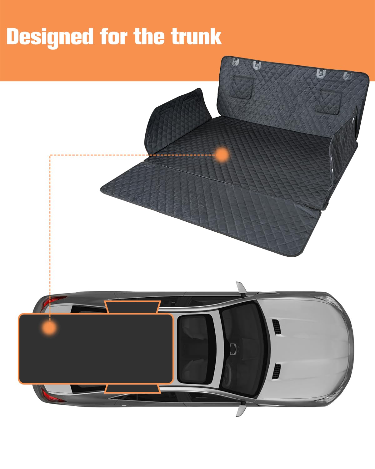 Peticon Suv Cargo Liner For Dogs, Waterproof Pet Cargo Cover Dog Seat Mat For Suvs Sedans Vans With Bumper Flap Protector, Scrac