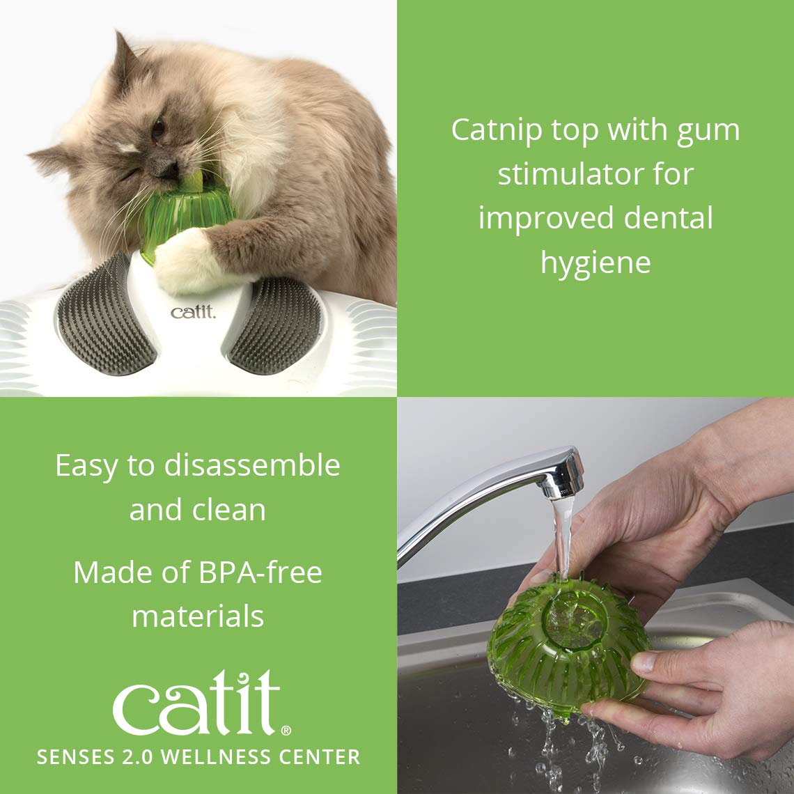 Catit Senses 2.0 Wellness Center Cat Toy - Interactive Multi-Purpose Relaxation Spot With Catnip Included