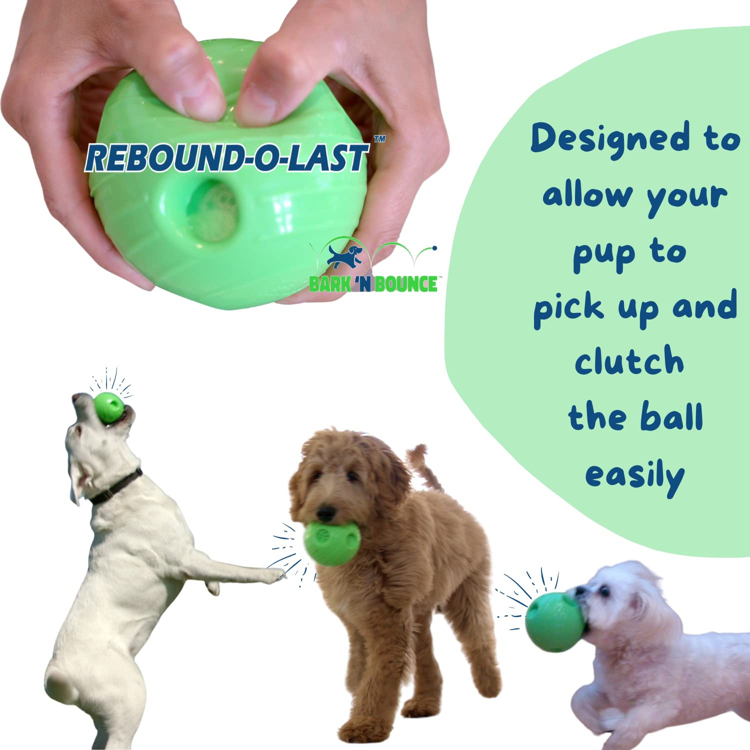 Bark N Bounce Interactive Dog Toy Ball - Large 6.5in, Bouncing & Laughing Fun for Dogs 30lbs, All Breeds - The Outdoor Optimist