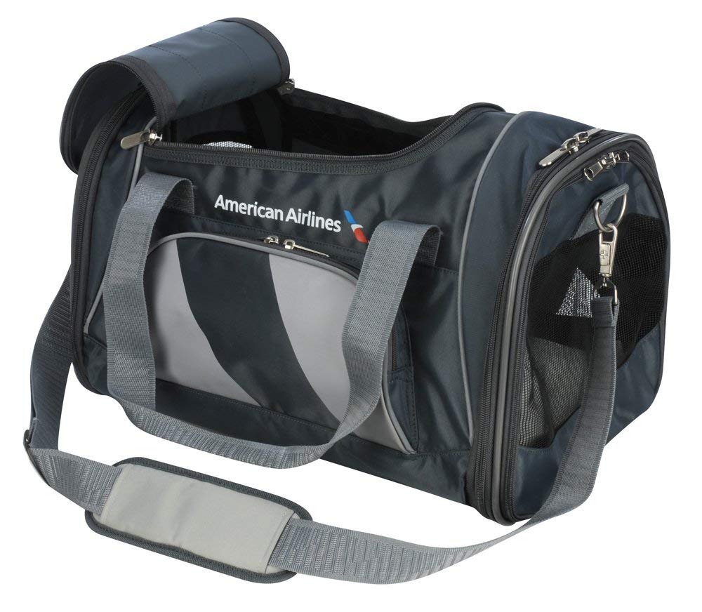 Sherpa American Airlines Travel Pet Carrier, Airline Approved & Guaranteed On Board - Charcoal Gray, Medium