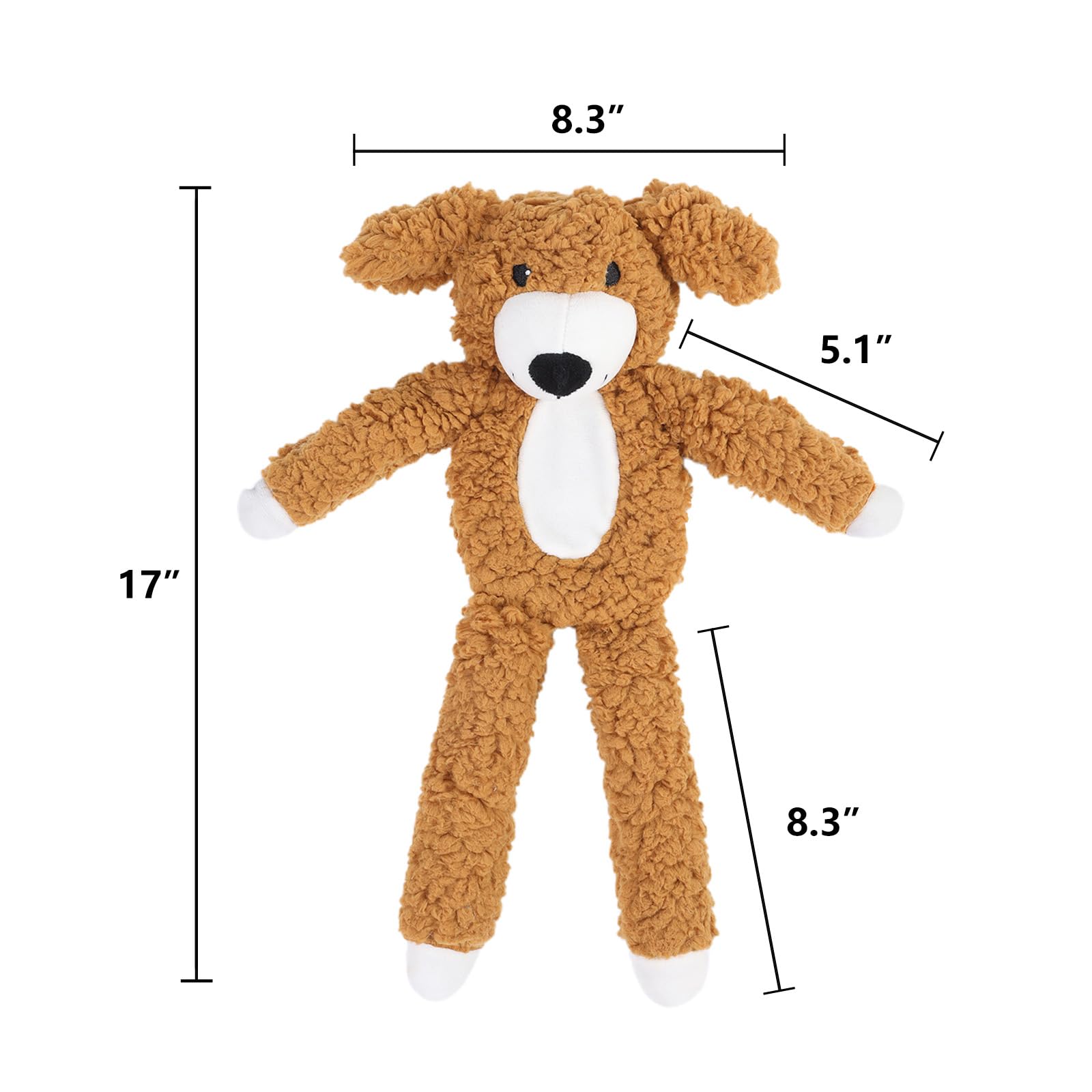 Dododola Dog Toys Plush Partial Stuffing Puppy Chew Toys For Teething Soft Squeaky Dog Toy To Keep Them Busy For Small Medium Big Large Dogs Pet