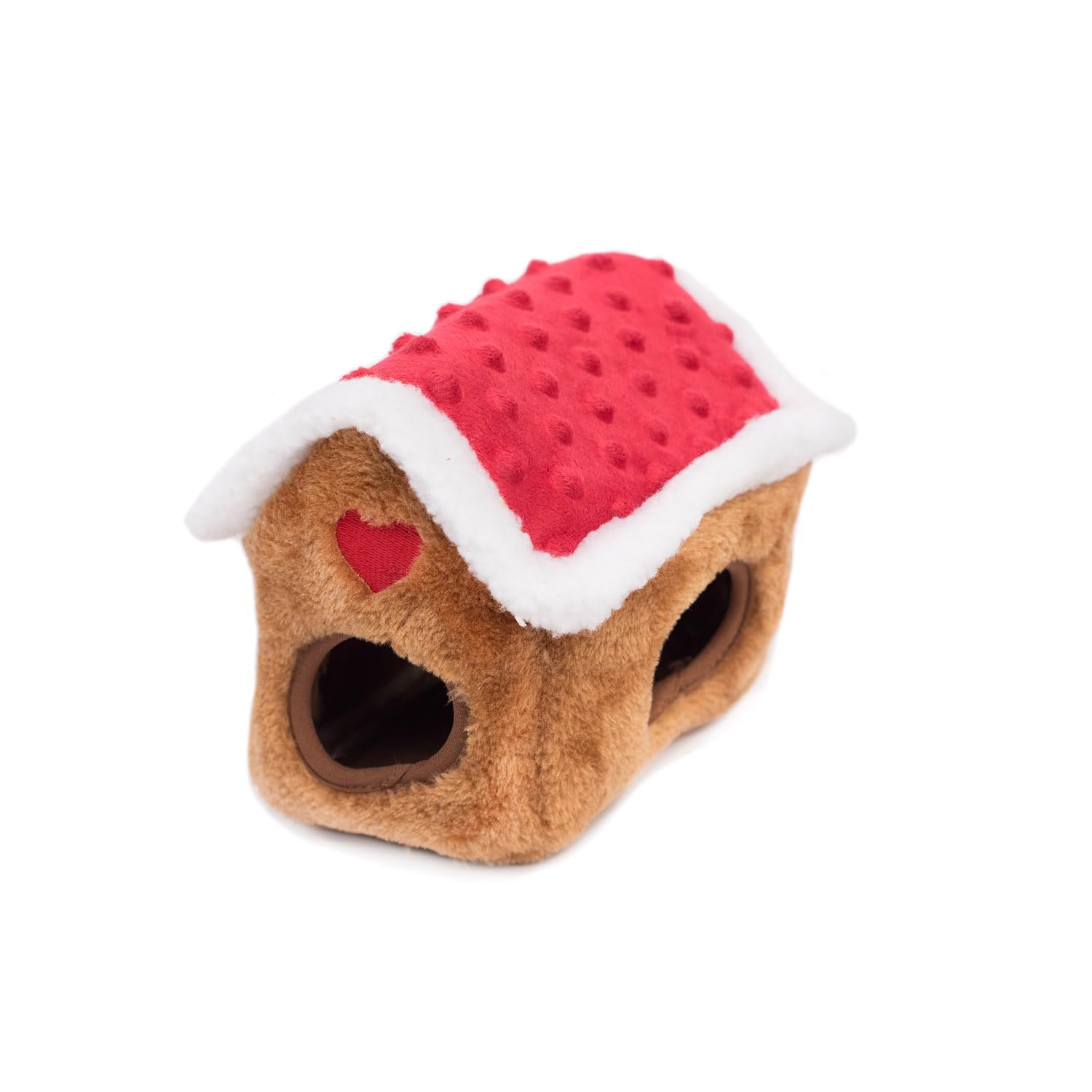 Zippypaws Burrow- Interactive Dog & Puppy Toys For Boredom, Stimulating Pet Products To Keep Them Busy, Hide & Seek Plush Dog Puzzle, Enrichment Squeaky Toy, For Small & Medium Dogs- Gingerbread House